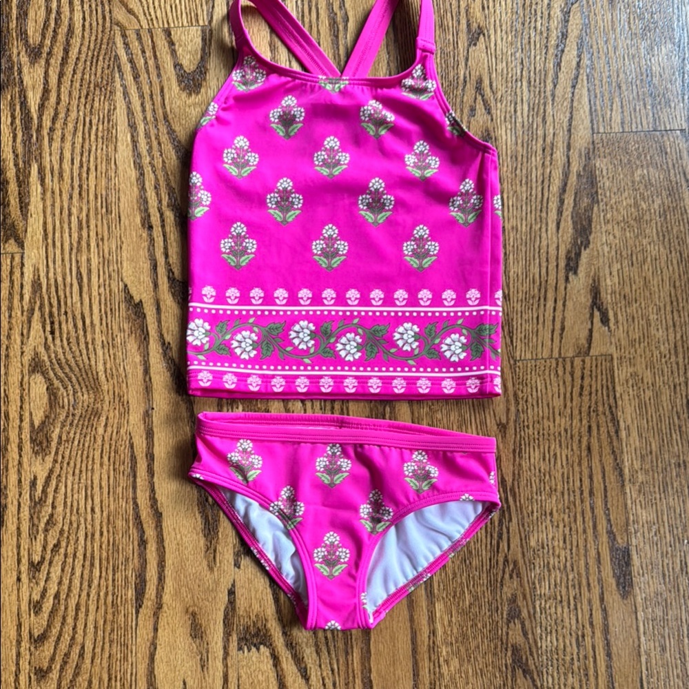 Mini Boden Pink tankini size 6